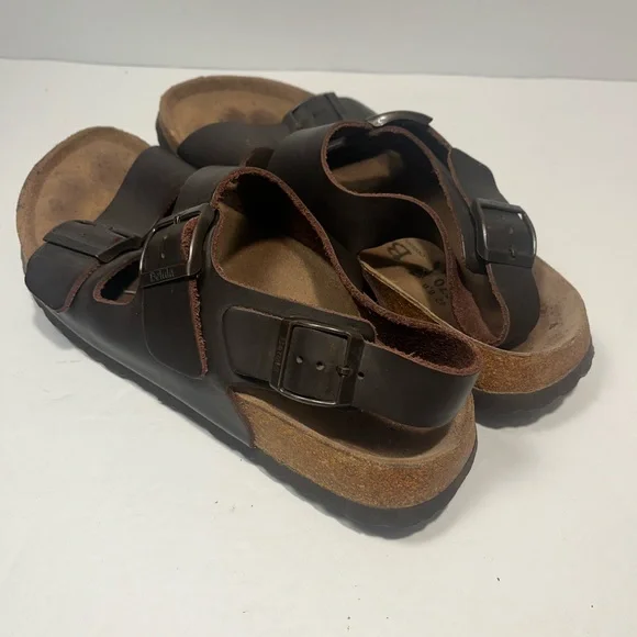BIRKENSTOCK Betula Sandals Leather L 11 / M 9.5 Brown 